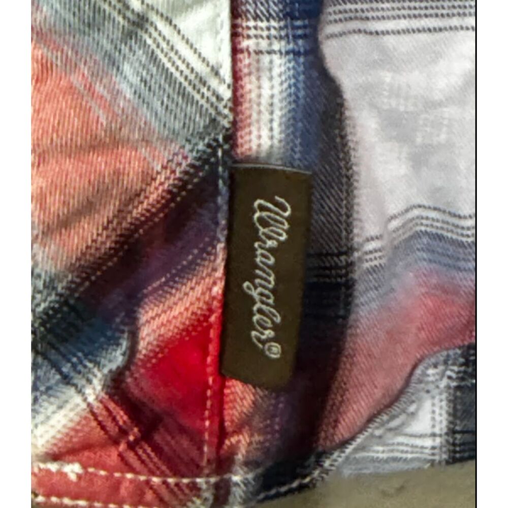 Wrangler Retro Premium Western Plaid Shirt XXL Cowboy Rodeo Pearl Snap - Picture 6 of 8